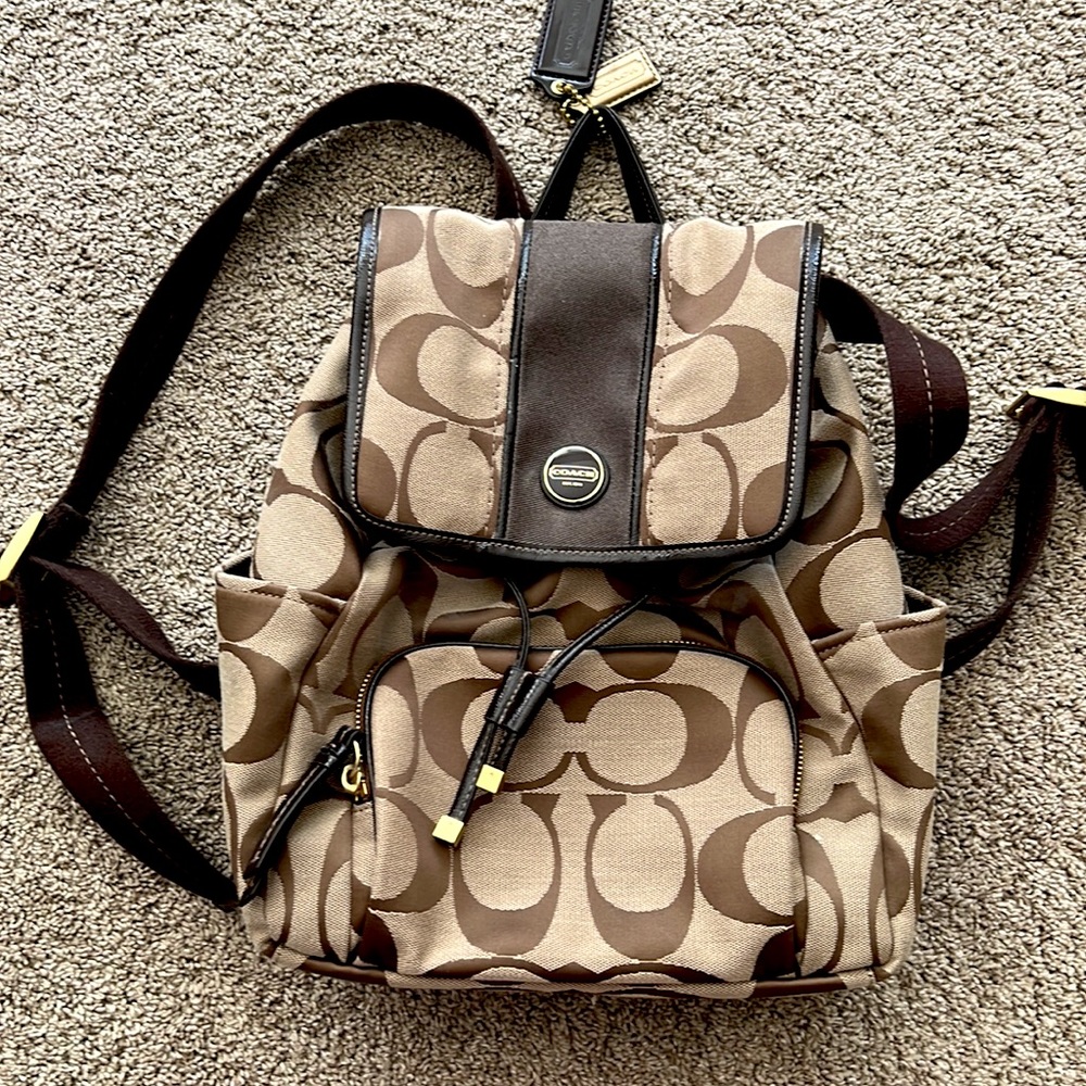 Coach canvas small backpack